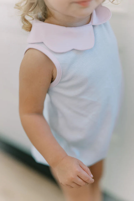 scallop bubble light blue stripe