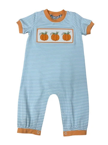 pumpkin smock romper