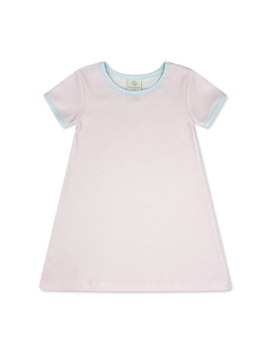 faith dress-baby pink minigingham/baby blue minigingham