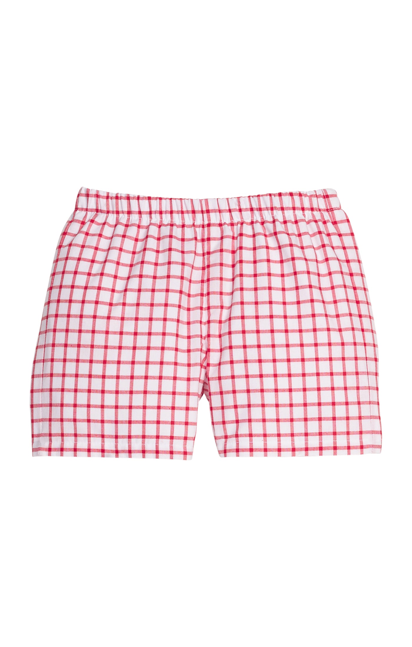 basic short/red windowpane