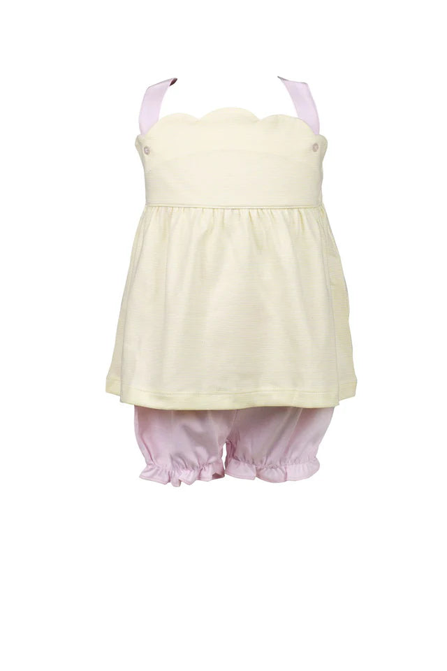 yellow stripe bloomer set