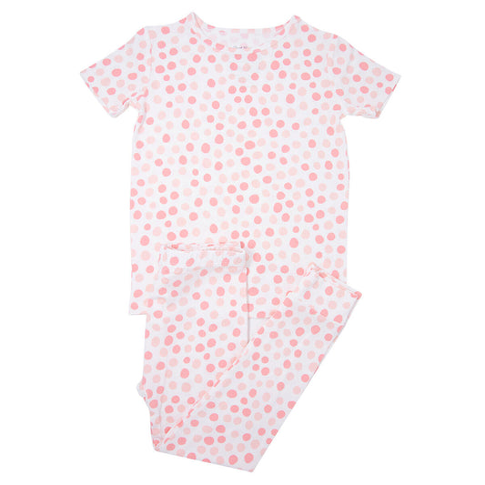 Big Kid Pajama- polka dot pink