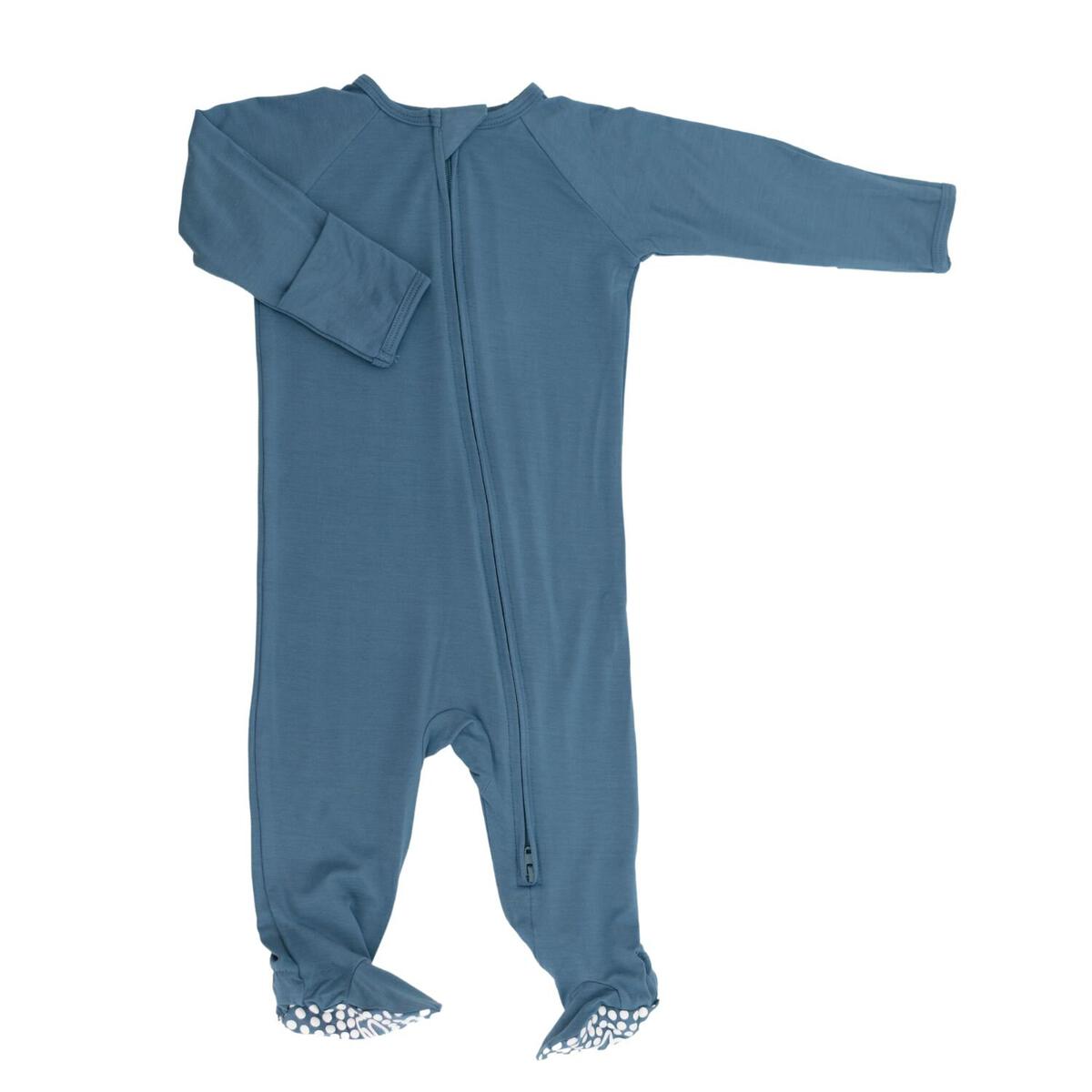 Zipper Footie - Blue