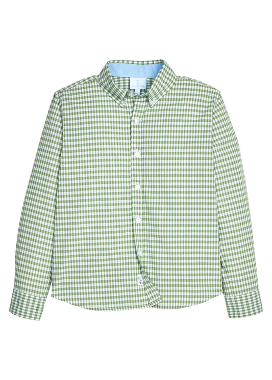 button down shirt/watercress