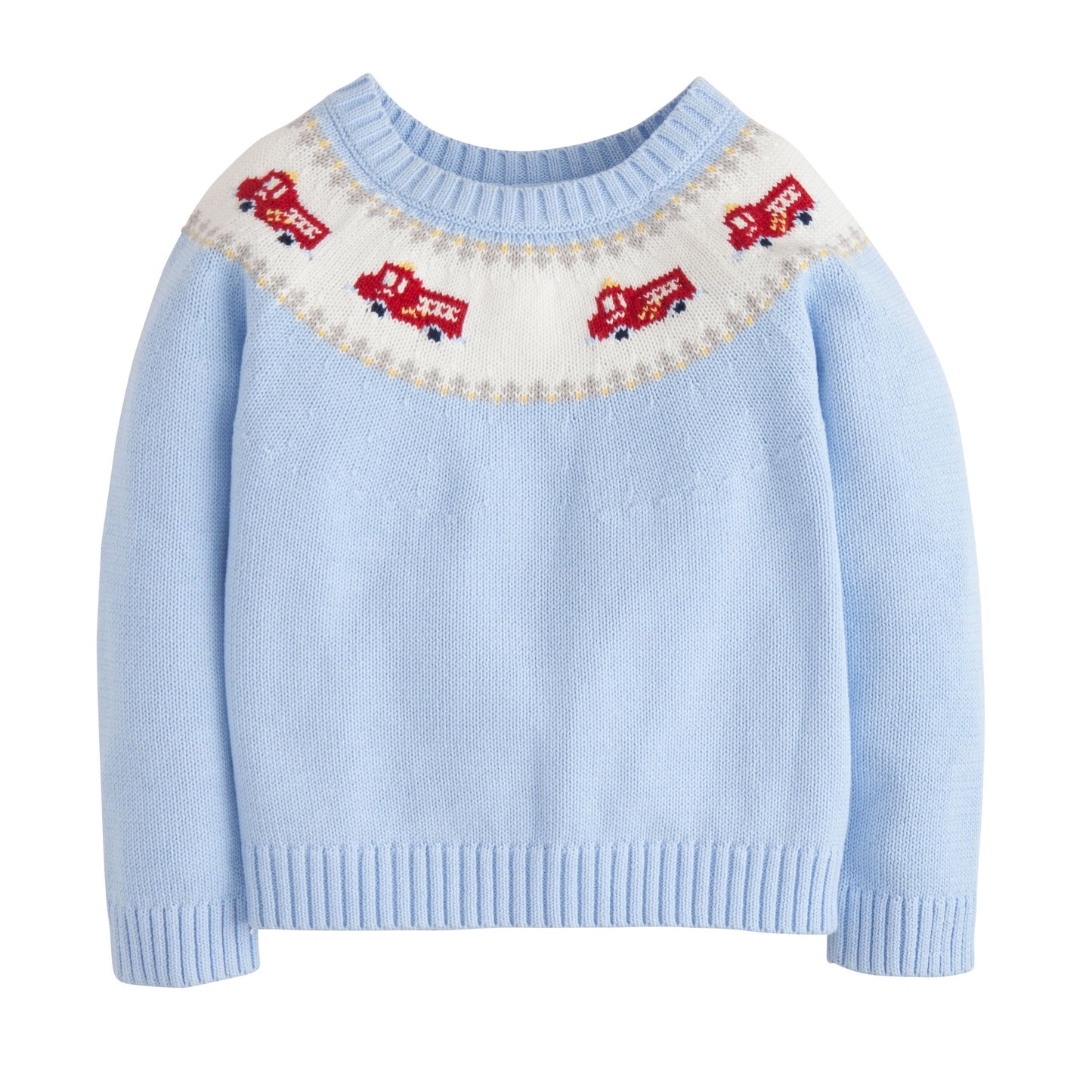 FIRE TRUCK FAIR ISLE SWEATER