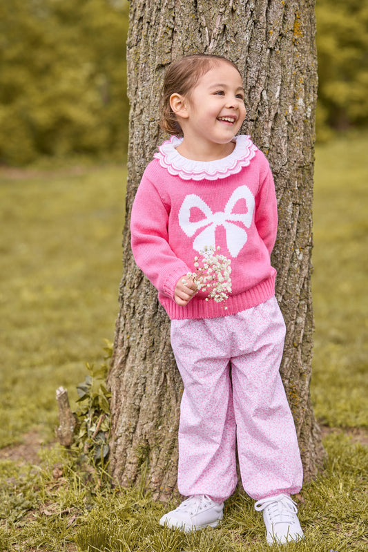 intarsia sweater/bow