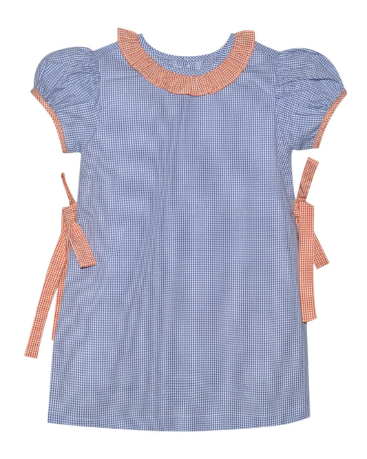 navy/orange dress