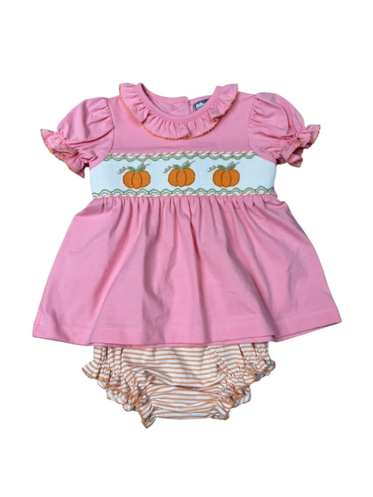 pumpkin smock bloomer set