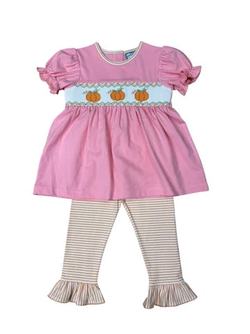 pumpkin smock pant set