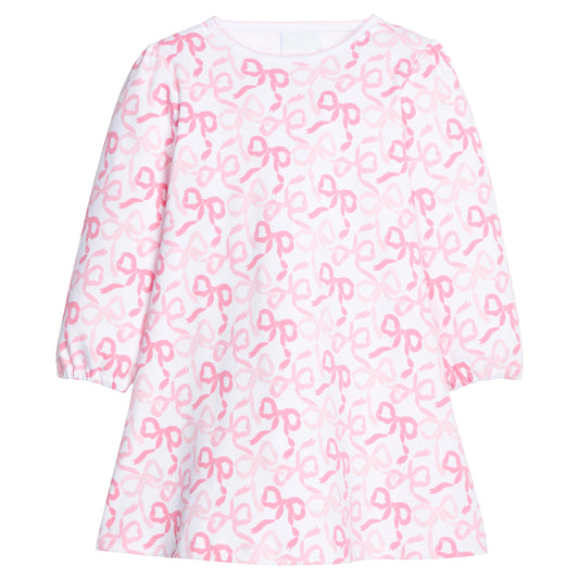 printed tshirt dress/bows