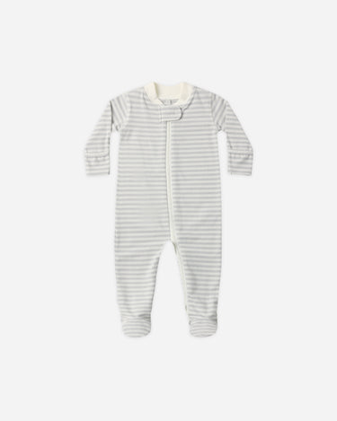 zip footie/cloud stripe
