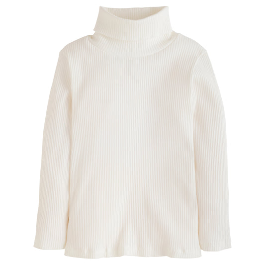 solid ribbed turtleneck/ivory