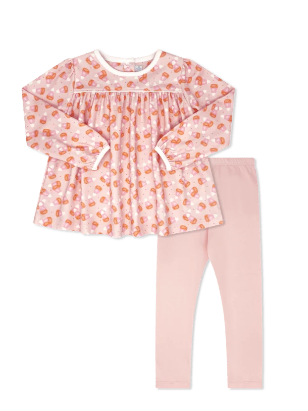 candy corn kisses legging set