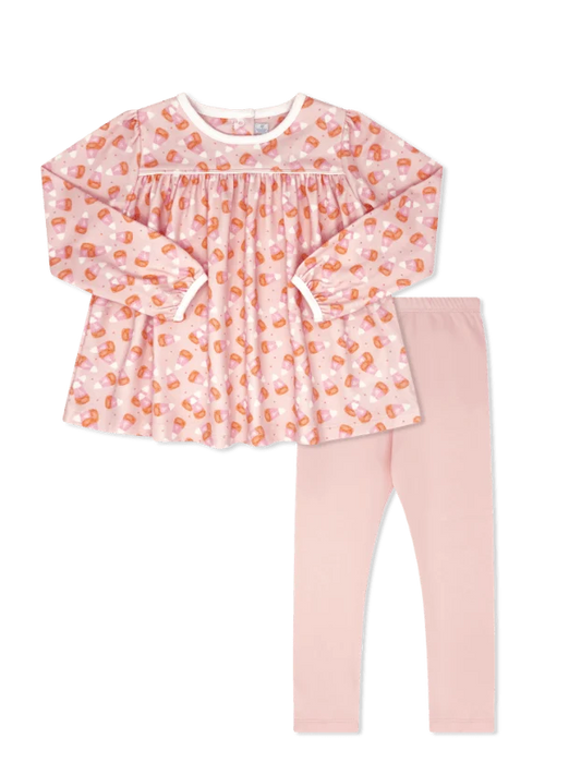 candy corn kisses legging set