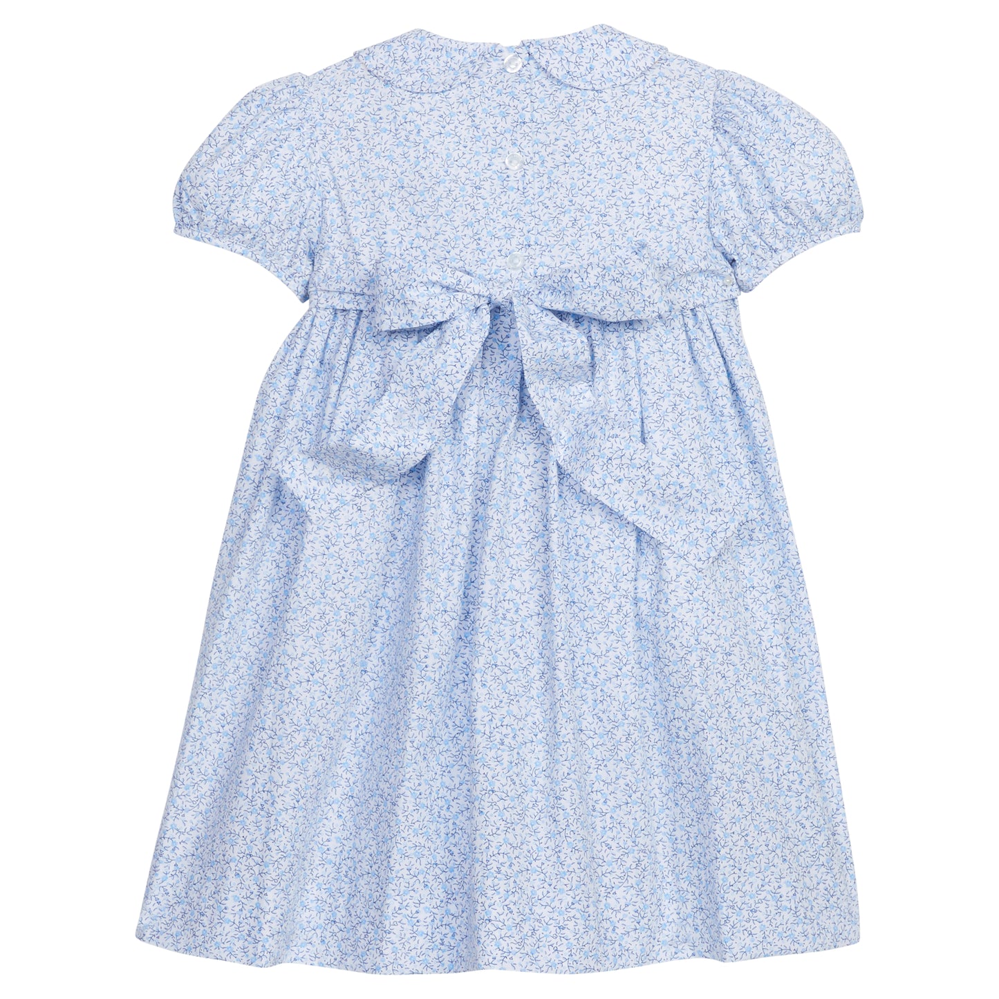 SMOCKED DRESS/BLUE VININGS