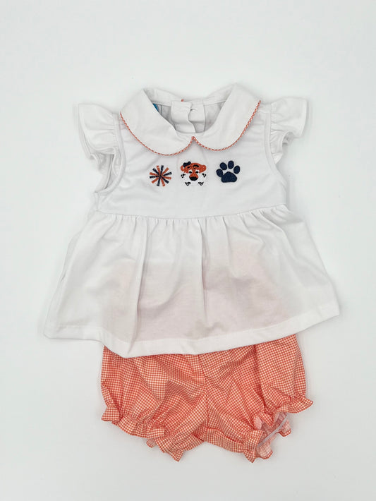 tiger French Knot bloomer set