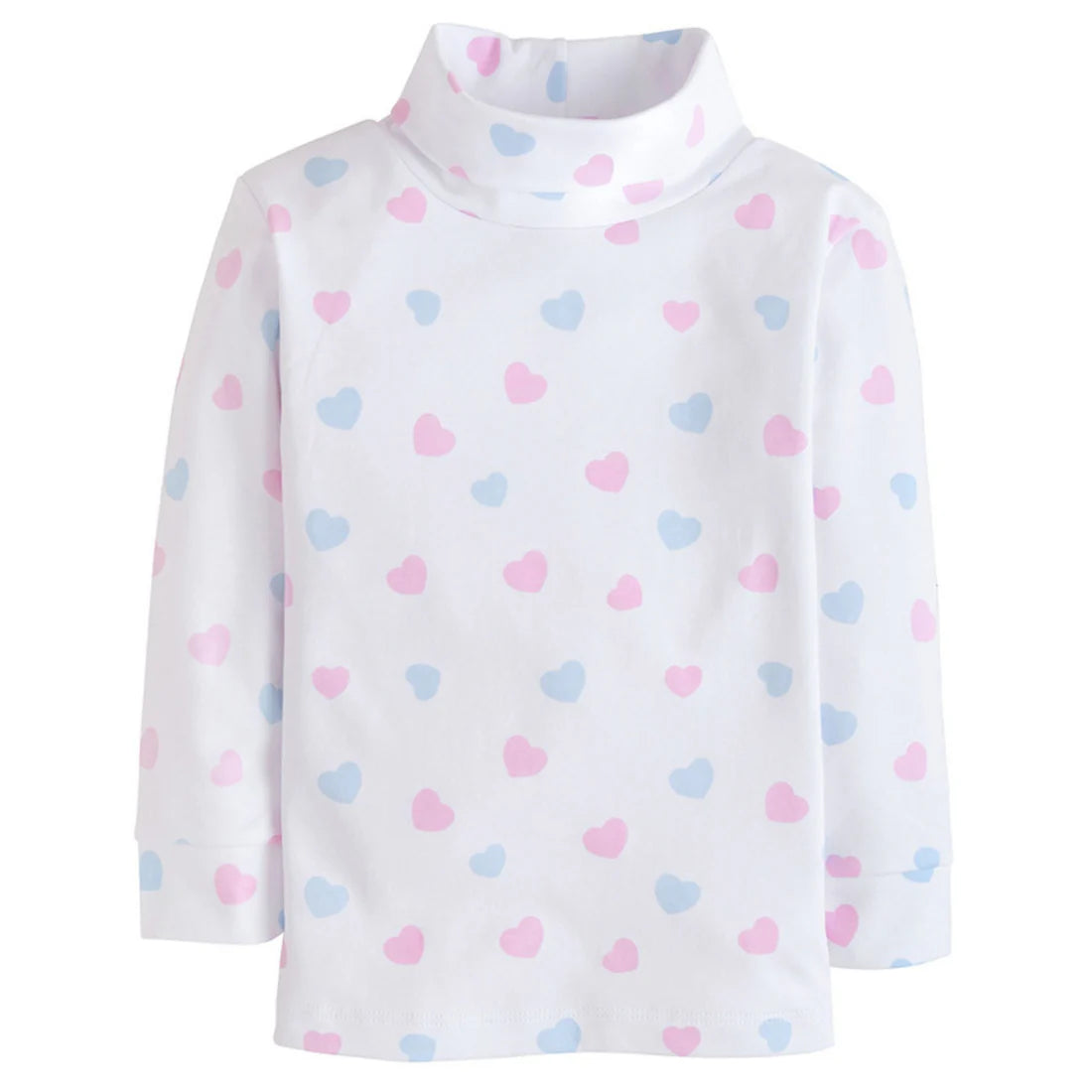 hearts printed turtleneck