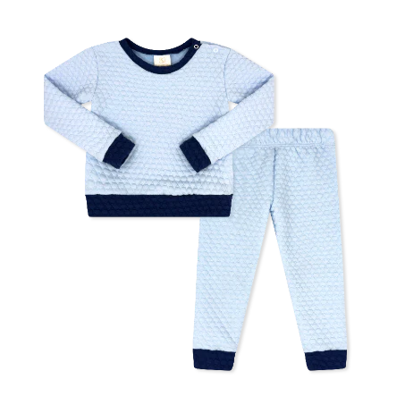 Quilted Set- Windy Blue, Northshore Navy