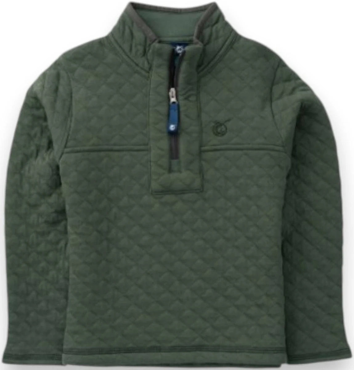 quilted zip pullover