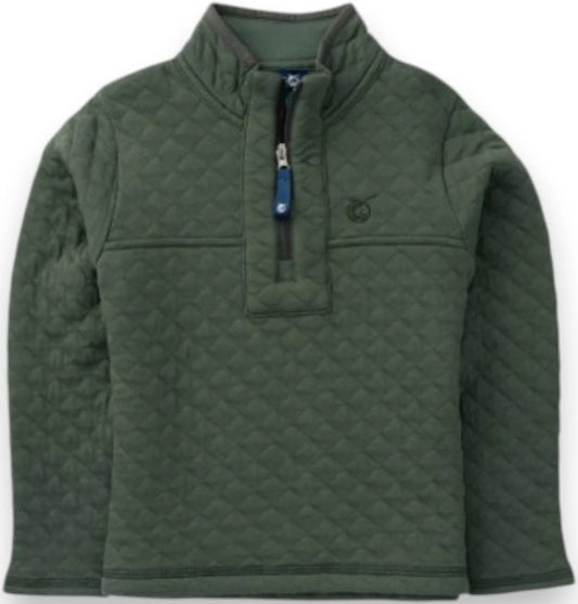 quilted zip pullover