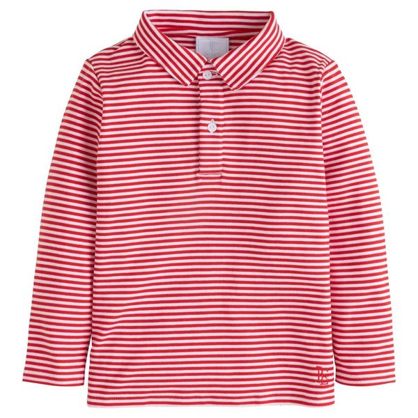 RED STRIPE LS POLO