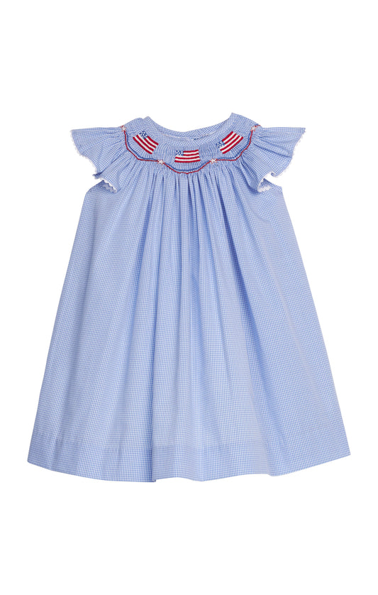 smocked bishop dress flags