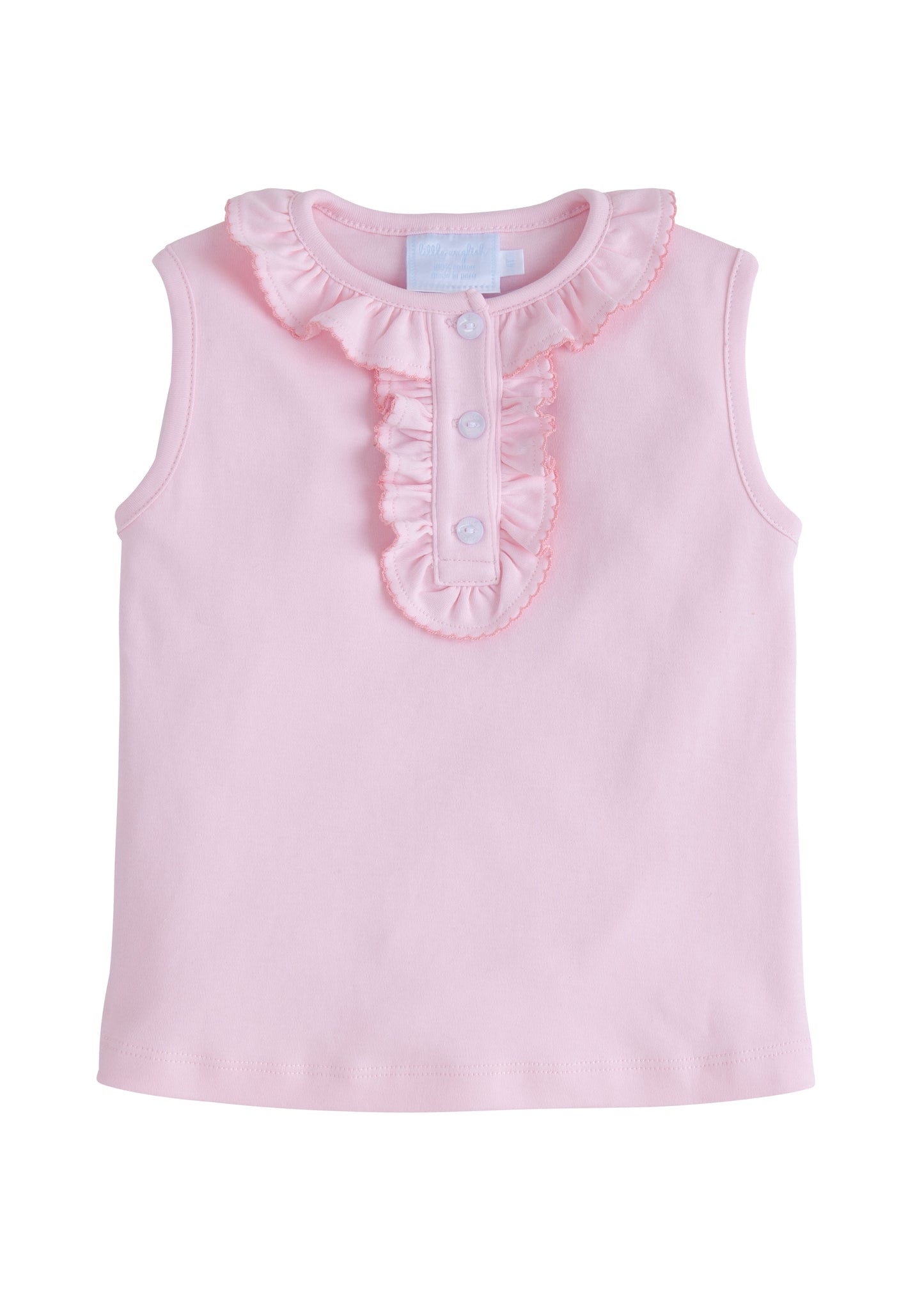 RUFFLED HENLEY PINK